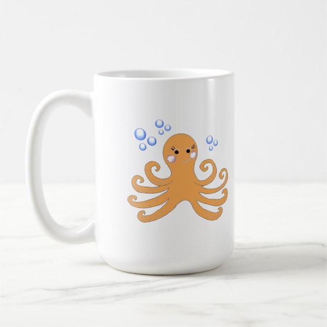 Mug Poulpe de dessin animé (Gauche)