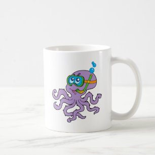 Mug Poulpe naviguant au schnorchel