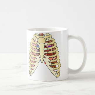 Mug Poumons et coeur de cage thoracique