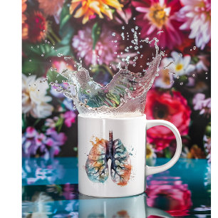 Mug Poumons, respirer comme un arbre personnalisable