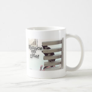 Mug Pounce on Life Fun Motivant Photo Dit Chat