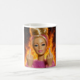 Mug Poupée du doigt du milieu Mème Graphique – Drôle