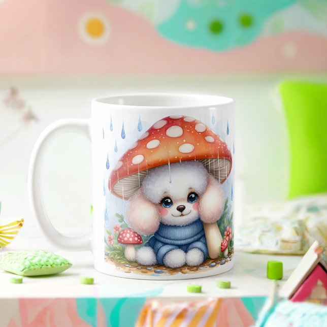 Mug Poupée adorable sous parapluie de champignons (Créateur téléchargé)