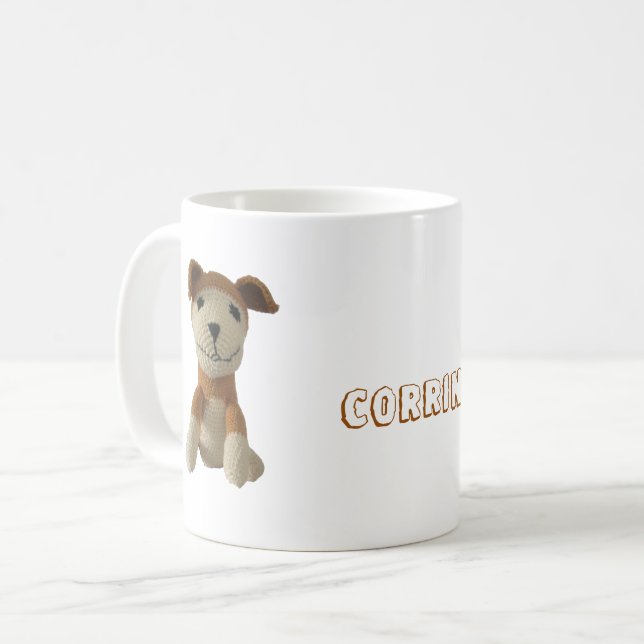 Mug - Poupée de chien avec nom (Devant gauche)