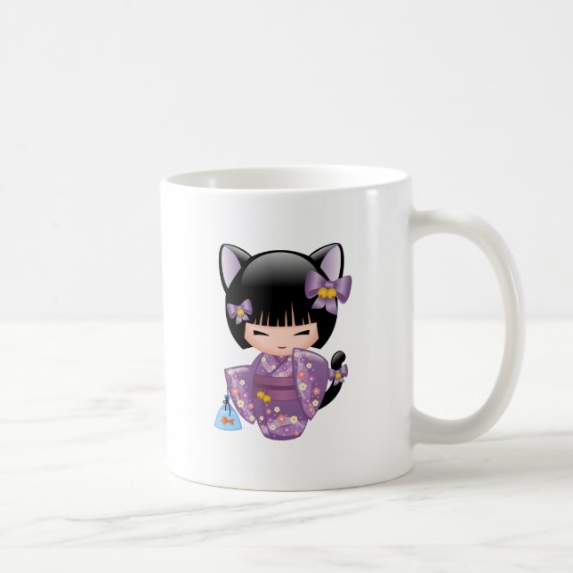 Mug Poupée de Neko Kokeshi - fille de geisha (Droite)