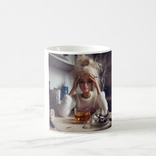 Mug Poupée en détresse Mème Fumer & Boire Génération