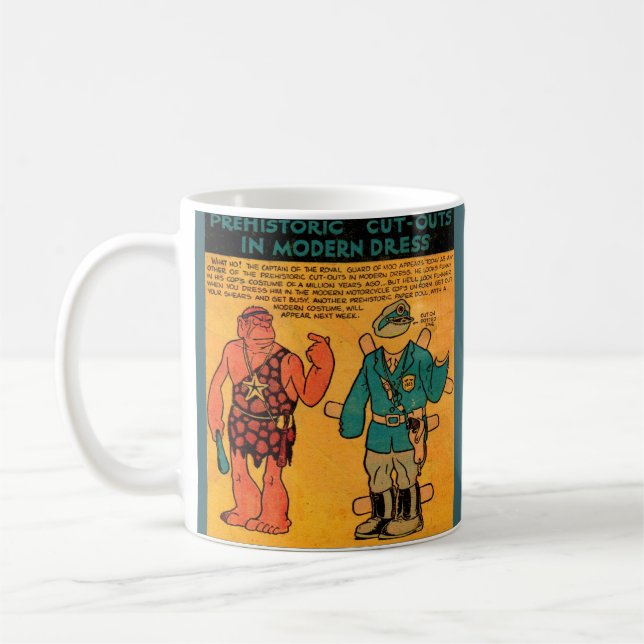 Mug Poupée en papier de bande dessinée des années 1930 (Gauche)