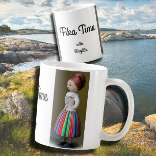 Mug Poupée folkdräkter suédoise sur Fika