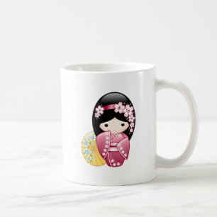 Mug Poupée Kokeshi Printemps - Cute Japonaise Geisha G