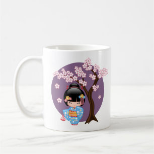 Mug Poupée Maiko Kokeshi - Café fille Kimono Geisha 