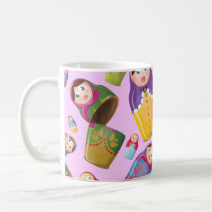 Mug Poupée Matryoshka - Motif russe de poupées imbriqu