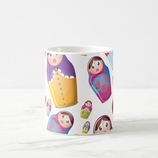 Mug Poupée Matryoshka - Motif russe de poupées imbriqu (Centre)