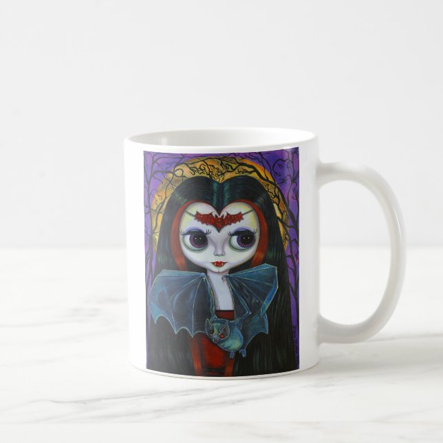 Mug Poupée mignonne de fille vampire avec chatte (Droite)