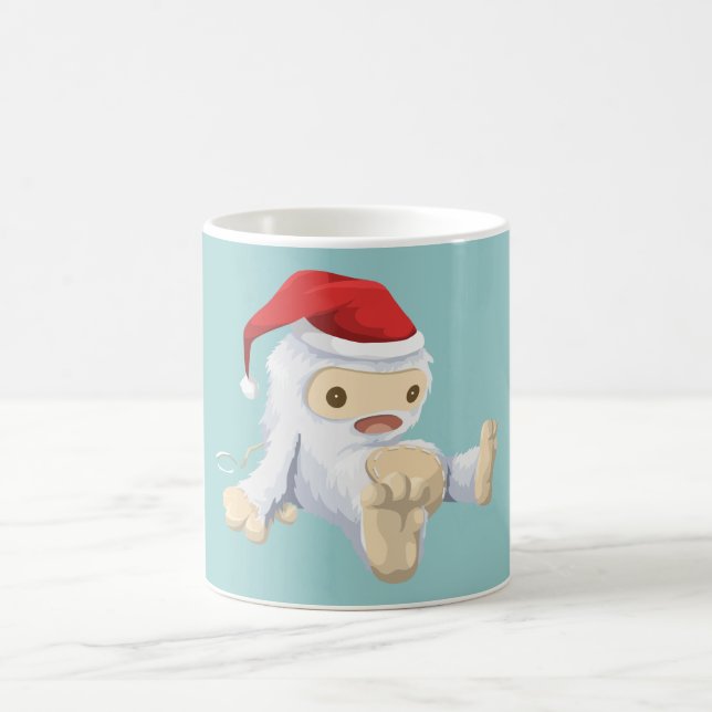 Mug Poupée monstre de neige de Noël avec chapeau de Pè (Centre)