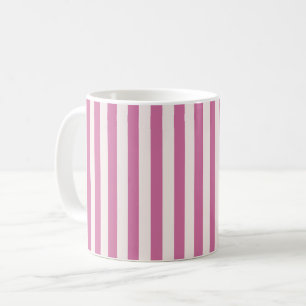 Mug poupée rose rayée rayures roses
