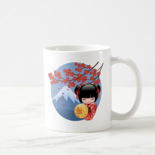 Mug Poupée rouge de Sakura Kokeshi - fille de geisha