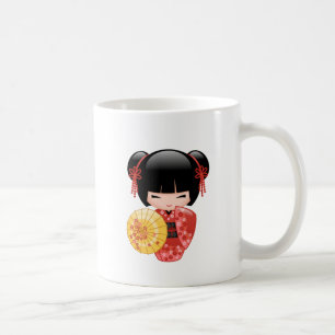 Mug Poupée Rouge Sakura Kokeshi - Cute Japonaise Geis