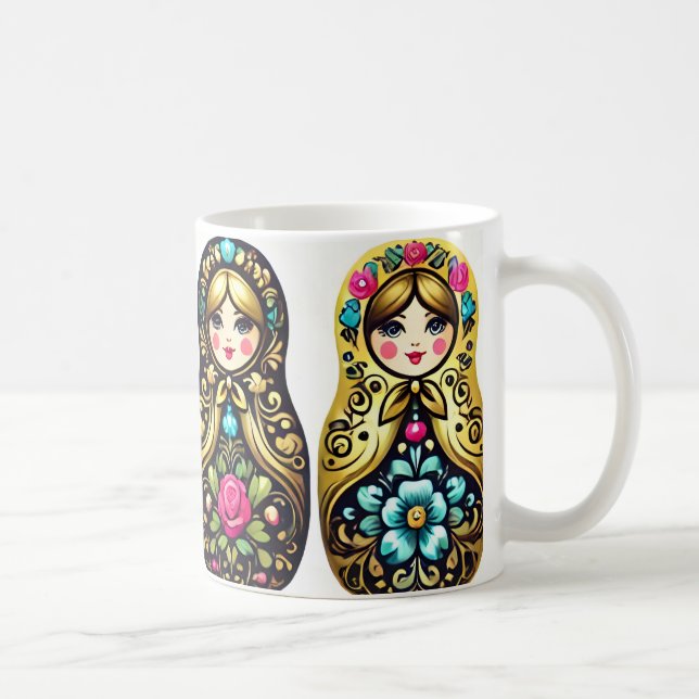 Mug Poupée russe - 4 poupées de nidification (Droite)