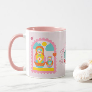 Mug Poupée russe rose Matryoshka mignonne