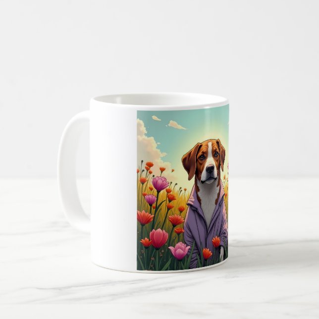 Mug Poupée violette en fleur (Devant gauche)