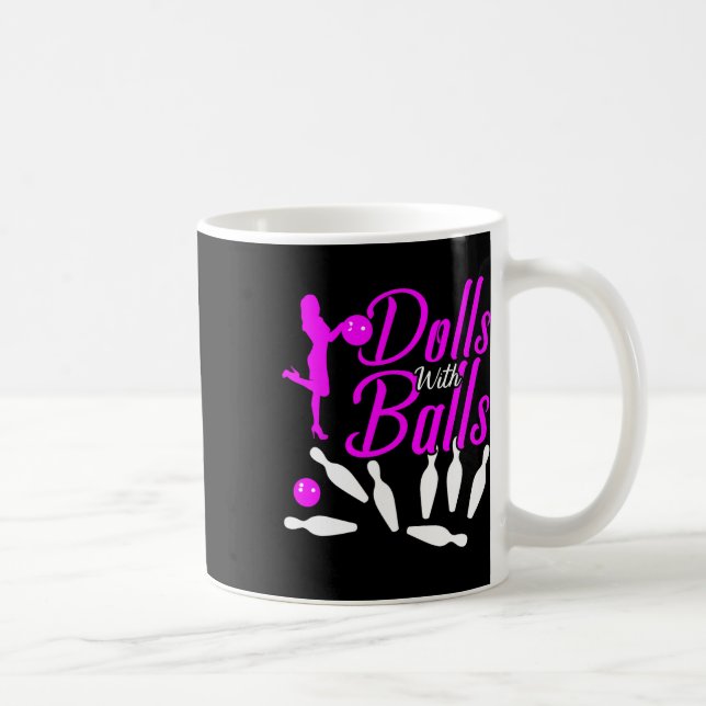 Mug Poupées Avec Chemise De Bowling Drôle Bowler Bowli (Droite)