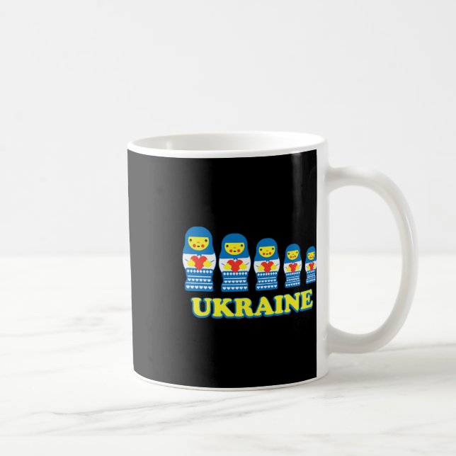 Mug Poupées russes ukrainiennes contenant des coeurs (Droite)