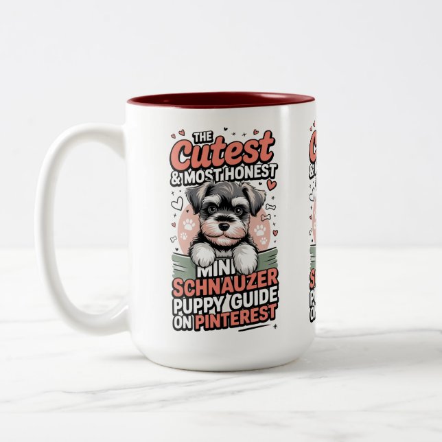 Mug pour amateur de Schnauzer mignon  (Gauche)