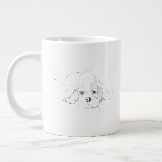 Mug pour animal de compagnie Cavalier King Charles (Gauche)