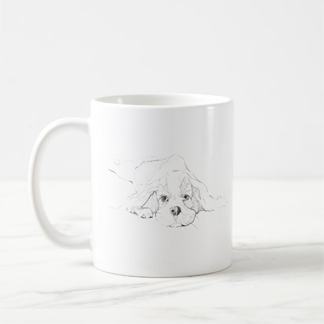 Mug pour animal de compagnie Cavalier King Charles (Gauche)