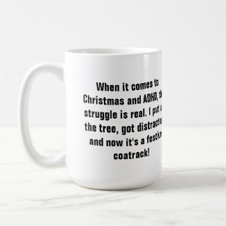 Mug pour avion de combat ADHD en face d'un Noël