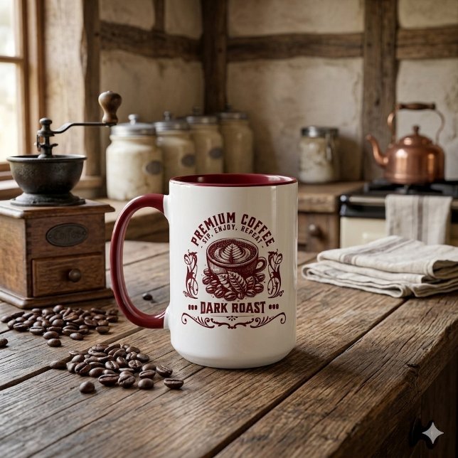 Mug pour buveur de café rétro vintage (Créateur téléchargé)