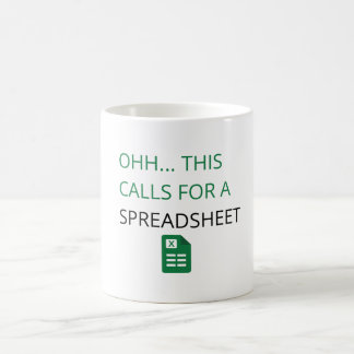 Mug Pour cela, il faut une feuille de calcul