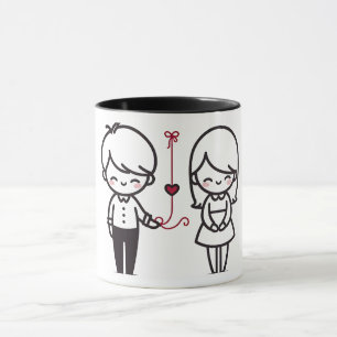 Mug pour couple mignon “Unis par l'amour”