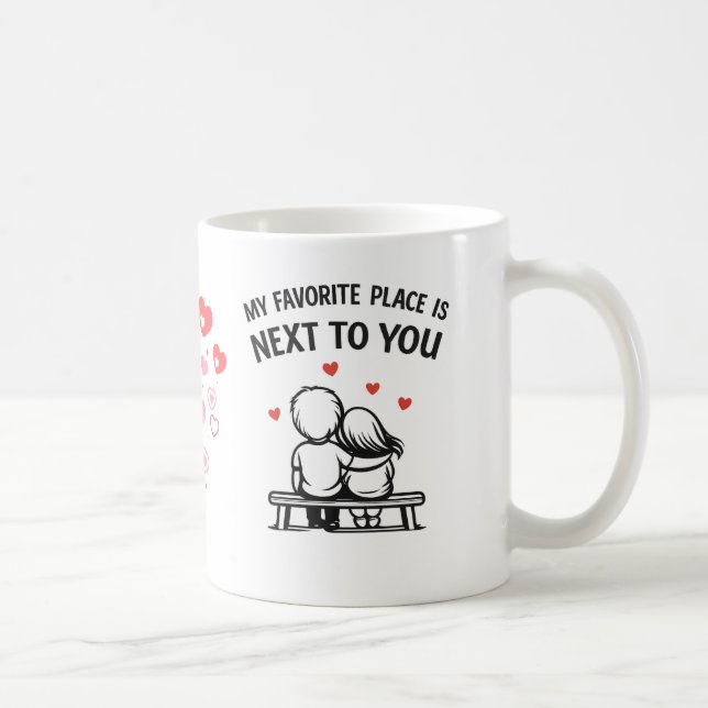 Mug pour couple romantique – Amoureux (Droite)