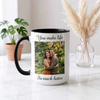 Mug pour couples avec photo personnalisée | Cadeau