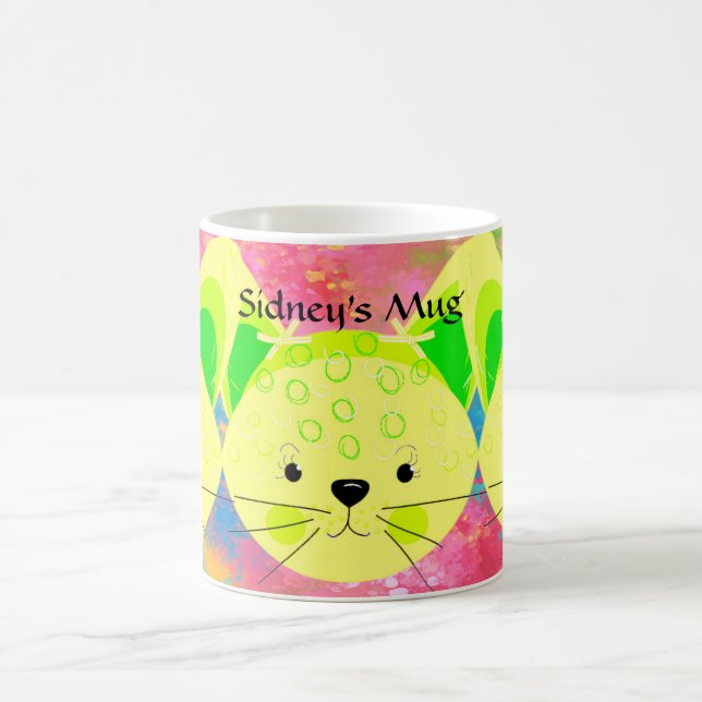 Mug pour enfants avec de mignons chats en jaune (Centre)