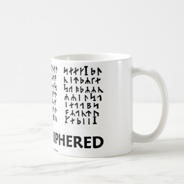 Mug Pour être déchiffré (cryptogramme runique de Jules (Droite)
