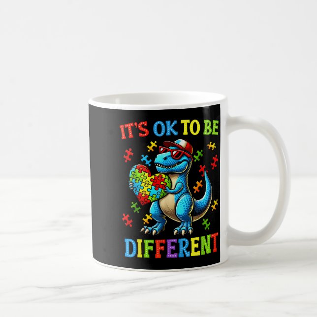 Mug Pour être différent Dinosaure Autisme Sensibilisat (Droite)