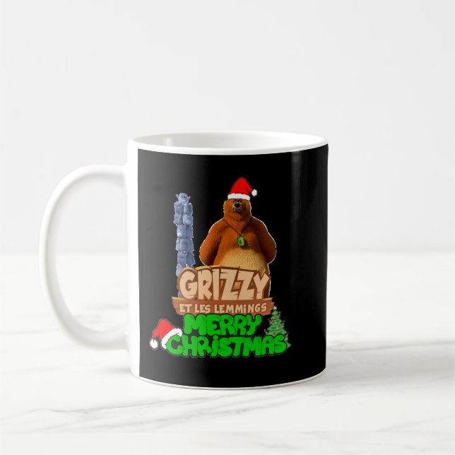 Mug Pour Hommes Femmes Grizzy De Noël Et Lemmings Aw (Gauche)