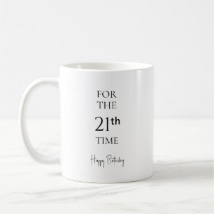 Mug Pour la 21e fois Joyeux Anniversaire Minimaliste