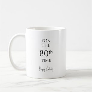 Mug Pour la 80e fois Joyeux Anniversaire Minimaliste