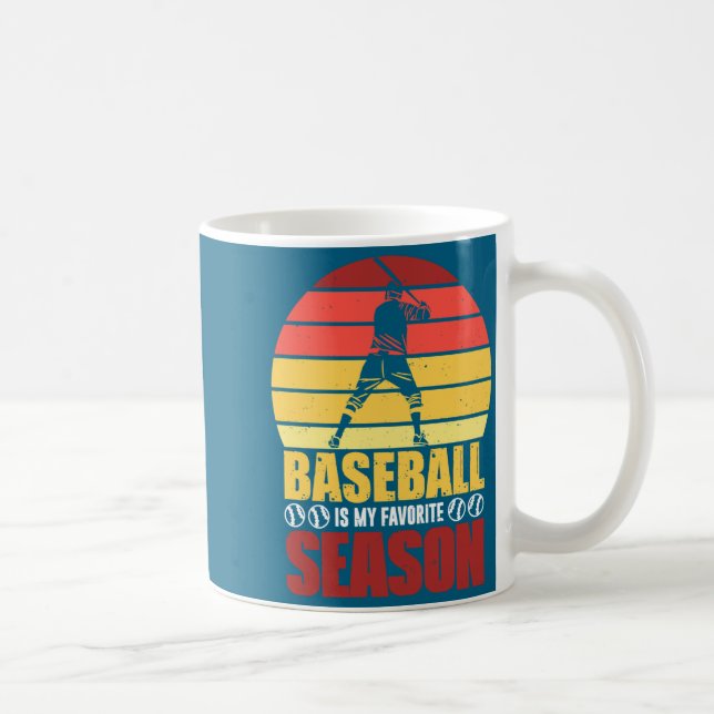 Mug Pour la batte de jeu de saison préférée de basebal (Droite)