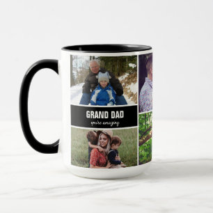 Mug pour la famille Grand papa Photo Collage
