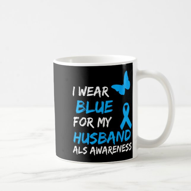 Mug Pour la sensibilisation à la SLA Mari bleu (Droite)