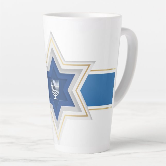 Mug pour Latte de Hanukkah (Angle droit)