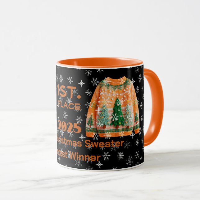 Mug pour le gagnant du concours de Sweater de Noël (Devant droit)