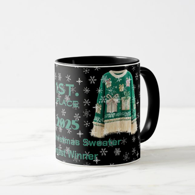 Mug pour le gagnant du concours de Sweater de Noël (Devant droit)