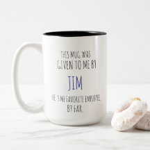 Mug pour l'employé préféré – Cadeau drôle pour le