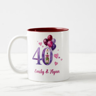 Mug pour les 40 ans de mariage Rubis
