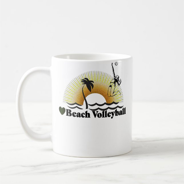 Mug Pour les fans de volley-ball Volley-ball de plage  (Gauche)